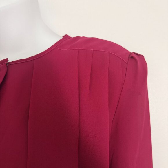 Vintage 80s NWT Karen Scott Fuchsia Blouse | Size 10 - Picture 8 of 12